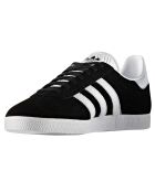Baskets en Velours de Cuir Gazelle noir/blanc