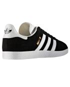 Baskets en Velours de Cuir Gazelle noir/blanc