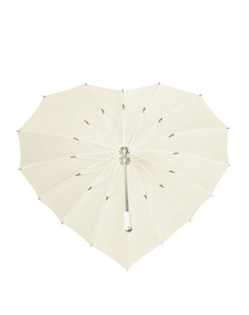 Parapluie Coeur blanc cassé