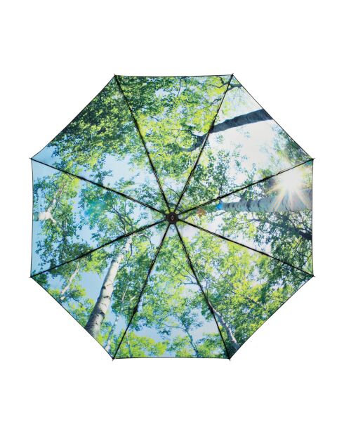 Nature automatische zwart/groene paraplu