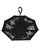 Zwart/roze omgekeerde paraplu