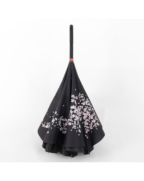 Zwart/roze omgekeerde paraplu