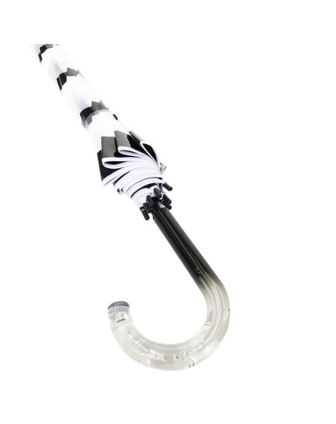 Parapluie transparent/noir/blanc
