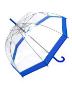 Parapluie transparent/bleu