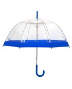 Parapluie transparent/bleu
