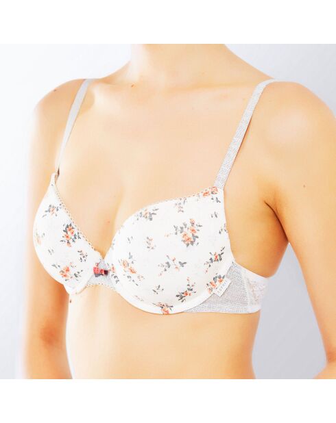 Soutien-gorge Coques Alexandria à motifs écru