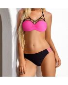 Maillot de Bain 2 Pièces Klo rose/noir