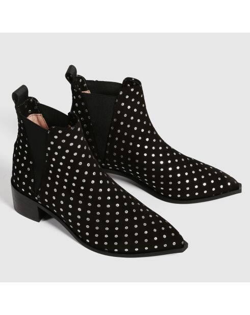 Chelsea boots en Velours de Cuir Northern Star noires