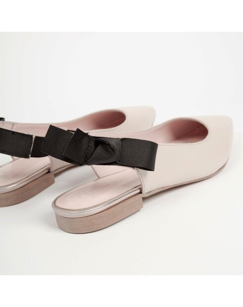 Sling Back en Cuir Joy beiges