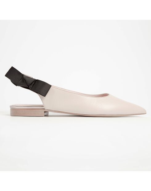 Sling Back en Cuir Joy beiges