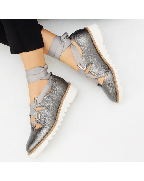 Derbies en Cuir Summer in the City grises