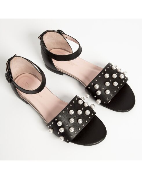 Sandali neri High Society in pelle