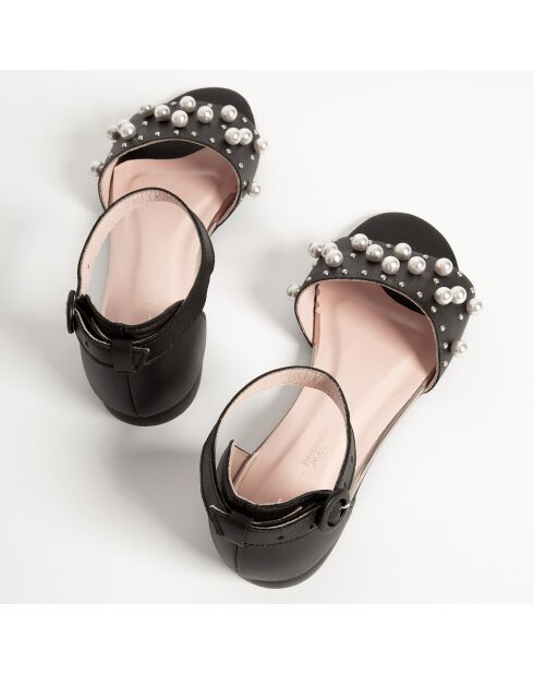 Sandali neri High Society in pelle