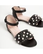 Sandali neri High Society in pelle