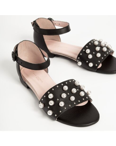 Sandali neri High Society in pelle