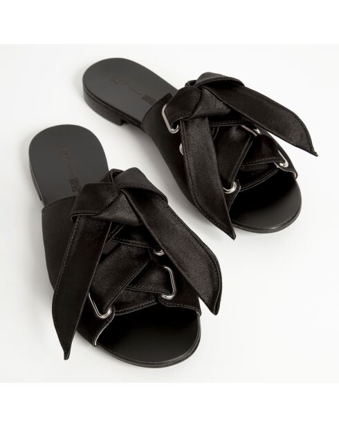 Mules Zen Zone in raso nero