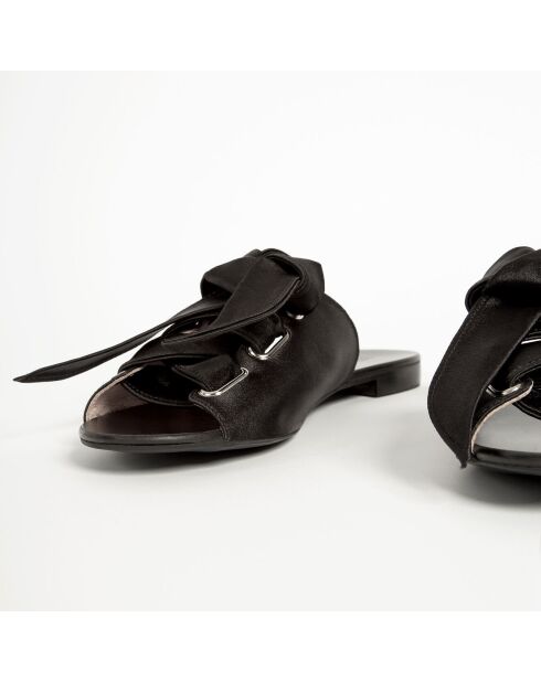 Mules Zen Zone in raso nero