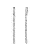 Boucles d'oreilles Straight Diamants 0.10 ct or blanc