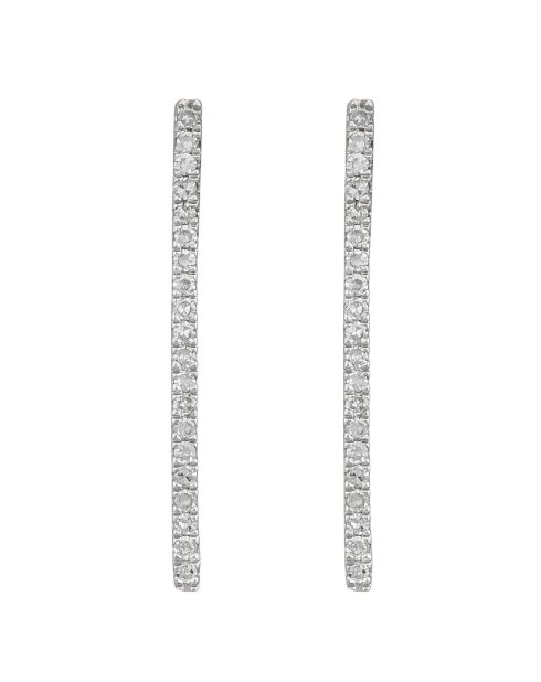 Boucles d'oreilles Straight Diamants 0.10 ct or blanc