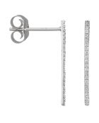 Boucles d'oreilles Straight Diamants 0.10 ct or blanc