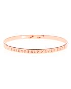 Pulsera Friendship Never Ends en latón rosa