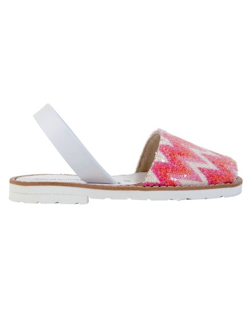 Roze Zig Zag Fiesta lederen Avarcas