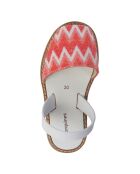 Roze Zig Zag Fiesta lederen Avarcas