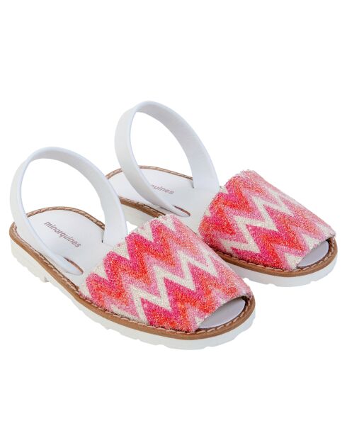 Roze Zig Zag Fiesta lederen Avarcas
