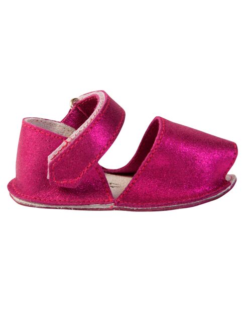 Magische fuchsiafarbene Ledersandalen