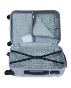 Munich Long Stay Koffer met 4 enkele wielen 70 cm zilver