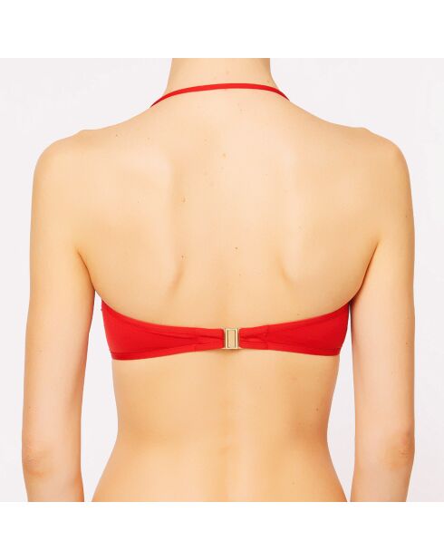 Rode bikinitop met bandeau van Ethno Soutache