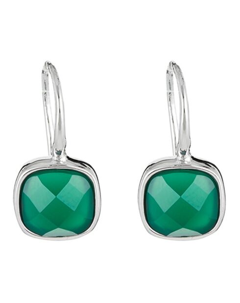 Boucles d'oreilles Ella Agate en laiton