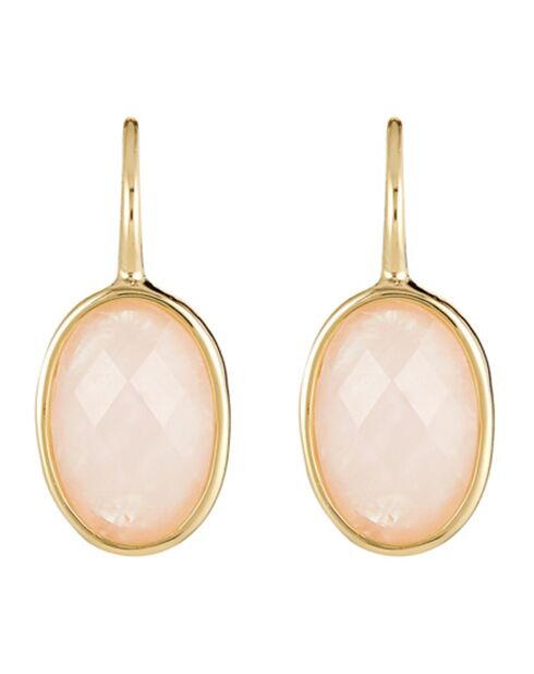 Boucles d'oreilles Lisa Quartz en laiton doré