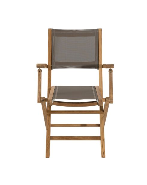 2 Fauteuils pliants Fun teck - 55x65x88 cm
