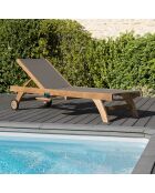 Bain de soleil Fun teck - 198x62.5x35 cm