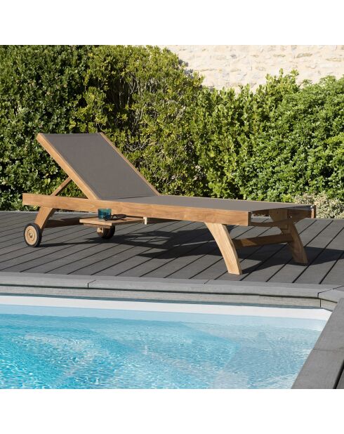 Bain de soleil Fun teck - 198x62.5x35 cm