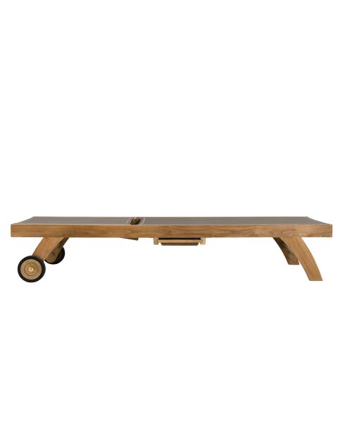 Bain de soleil Fun teck - 198x62.5x35 cm