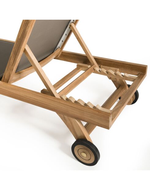 Bain de soleil Fun teck - 198x62.5x35 cm