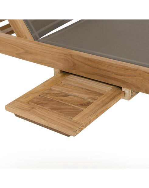 Bain de soleil Fun teck - 198x62.5x35 cm