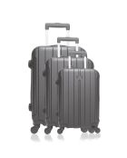 3 graue Allradkoffer Fogo 49/59/69 cm