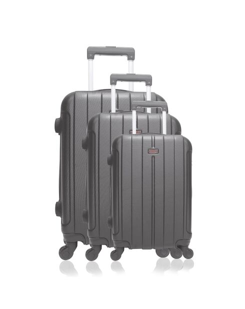 3 graue Allradkoffer Fogo 49/59/69 cm