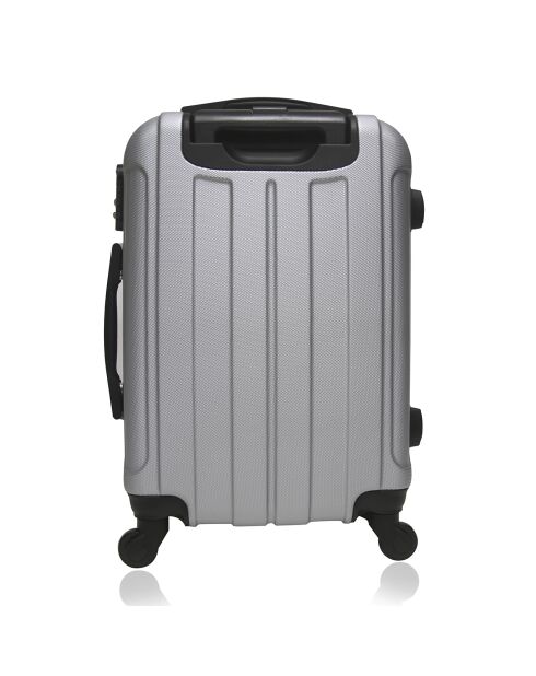 3 Valises 4 roues Fogo 49/59/69 cm argentées