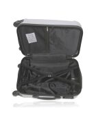 3 silberne 4-Rad-Koffer von Fogo 49/59/69 cm