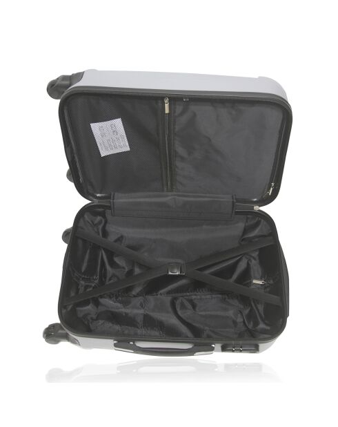 3 Valises 4 roues Fogo 49/59/69 cm argentées