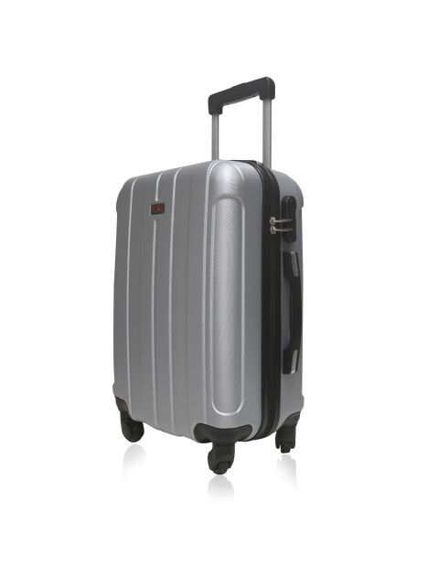 3 Valises 4 roues Fogo 49/59/69 cm argentées