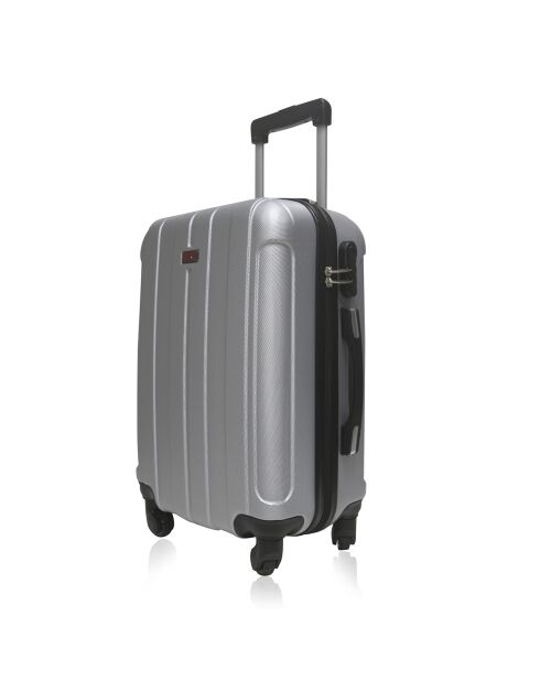 Valise Moyen Séjour 4 roues simples 59 cm Fogo argentée