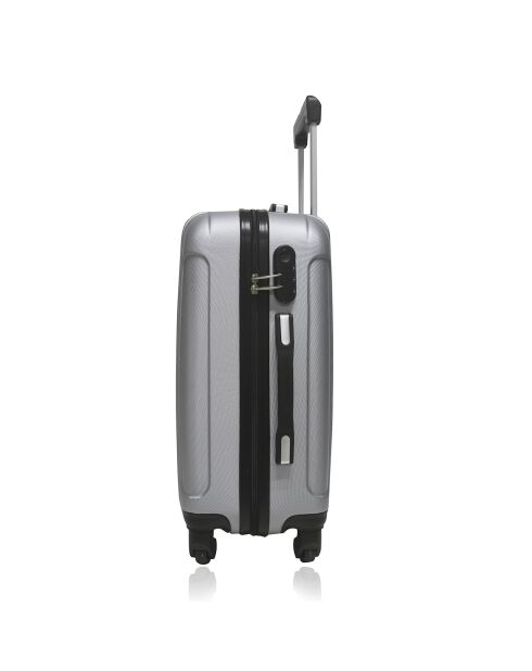 Valise Moyen Séjour 4 roues simples 59 cm Fogo argentée