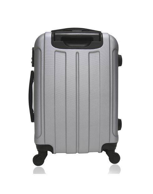Valise Moyen Séjour 4 roues simples 59 cm Fogo argentée