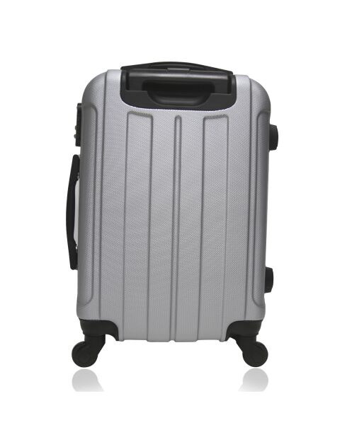 Valise Cabine XXS 4 roues simple 49 cm Fogo argentée