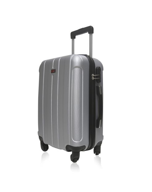 Valise Cabine XXS 4 roues simple 49 cm Fogo argentée
